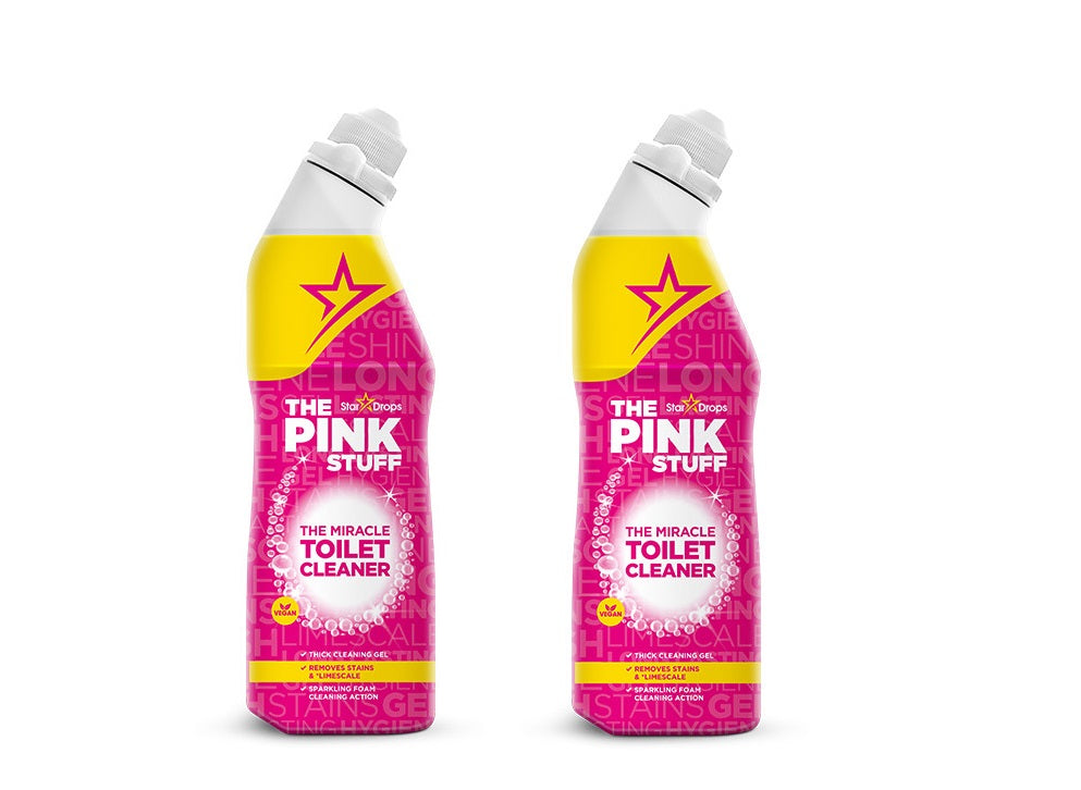 The Pink Stuff - 2x 750 ml - Stardrops Wonder Toilet Cleaner - THE Wonder Cleaning Product - The Miracle Cleaner