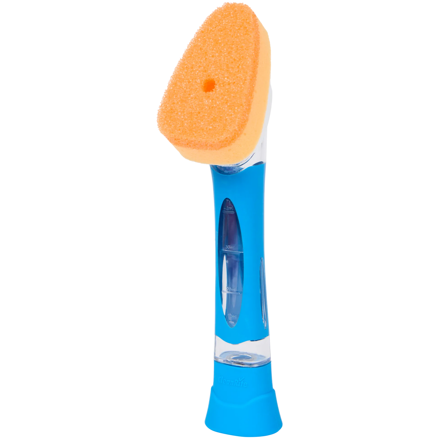 CleanRite Dish Sponge with Soap Dispenser – Refillable Handle – Blue