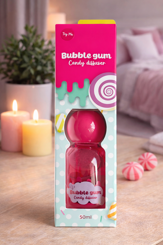 Difuzor Parfum Bubble Gum Candy 50ml – Difuzor de Parfum pentru Casă – Difuzor Aromă Bubblegum Dulce – Difuzor cu Parfum Candy
