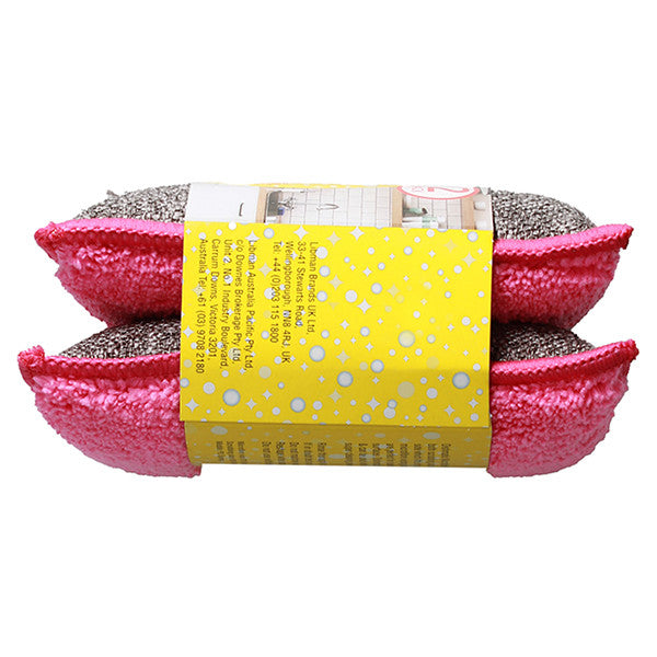 Podkładki do czyszczenia z mikrowłókna Dishmatic – 2 w 1 do szorowania i wycierania, nie rysujące i nadające się do prania