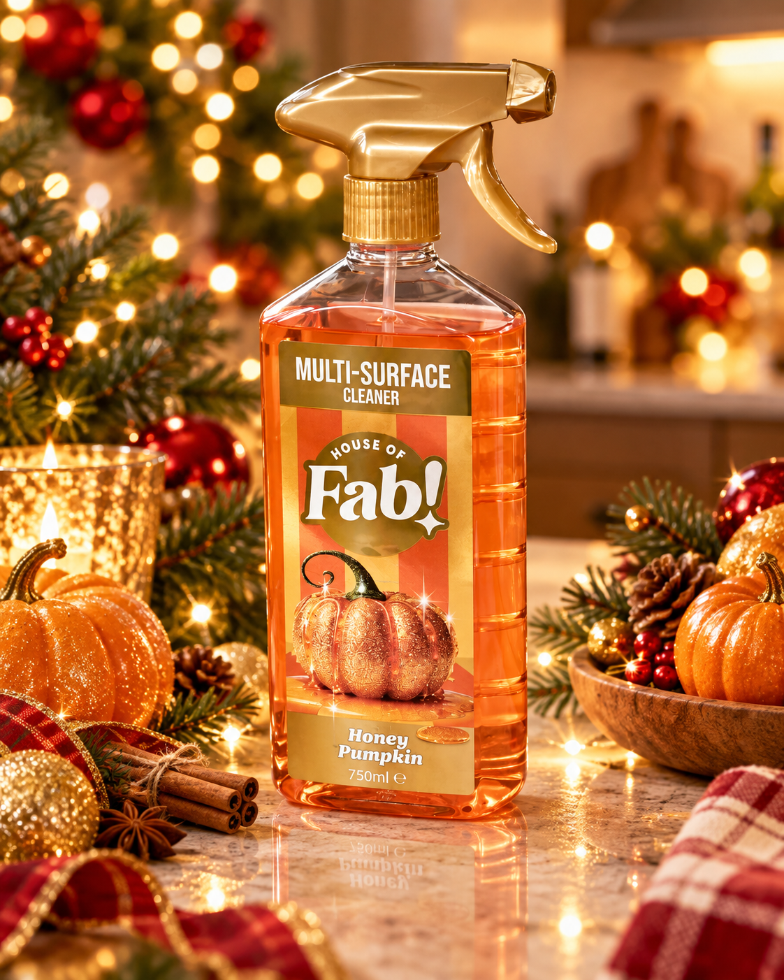Fabulosa Honey Pumpkin Spray de limpeza multiusos – 750 ml