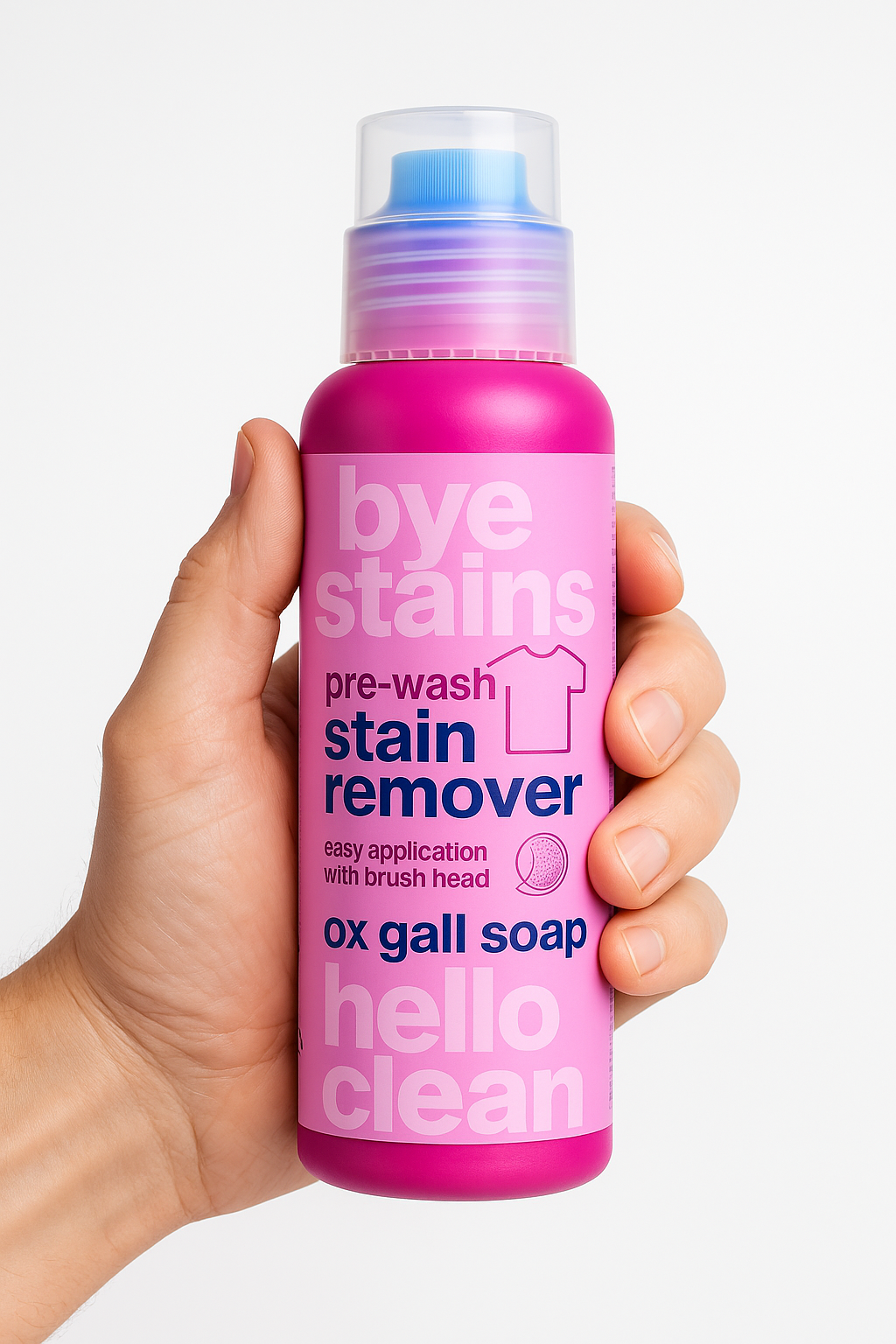 TikTok Bye Taches Détachant Avant Lavage – Savon de Bile d'Ox (avec tête de brosse)