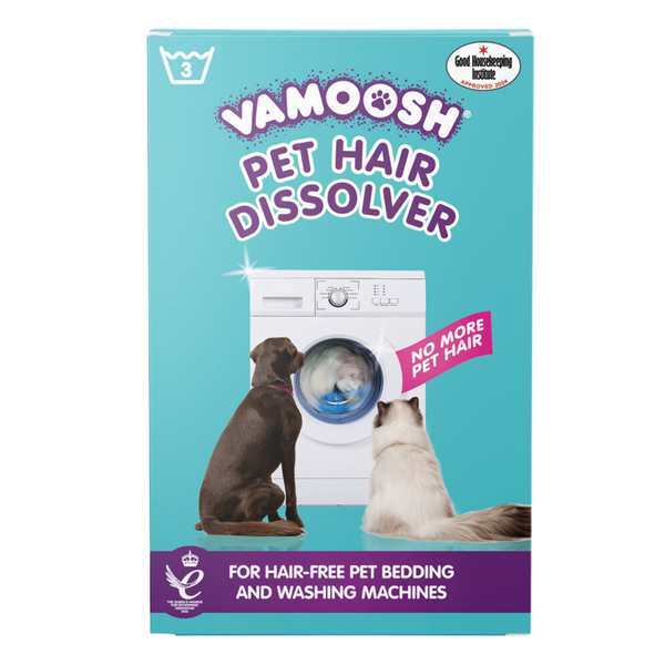 Vamoosh machine à laver avec dissolvant de poils d'animaux - pack de 3