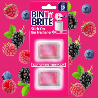 Bin Brite Stick-on Bin Refreshener – Self-adhesive Scent Refresher for Trash Bins, Long-lasting Freshness up to 30 Days