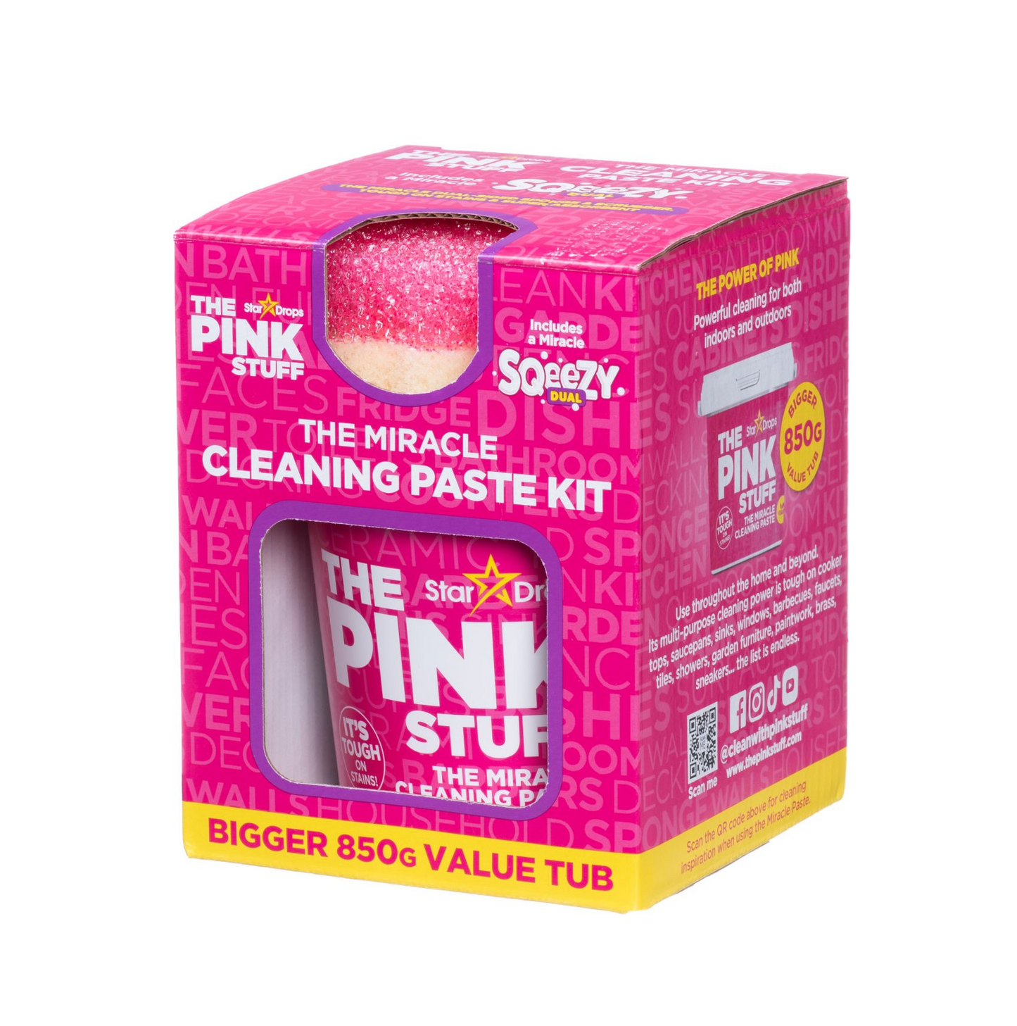 Komplet za čudežno čistilno pasto The Pink Stuff - 850g + gobica