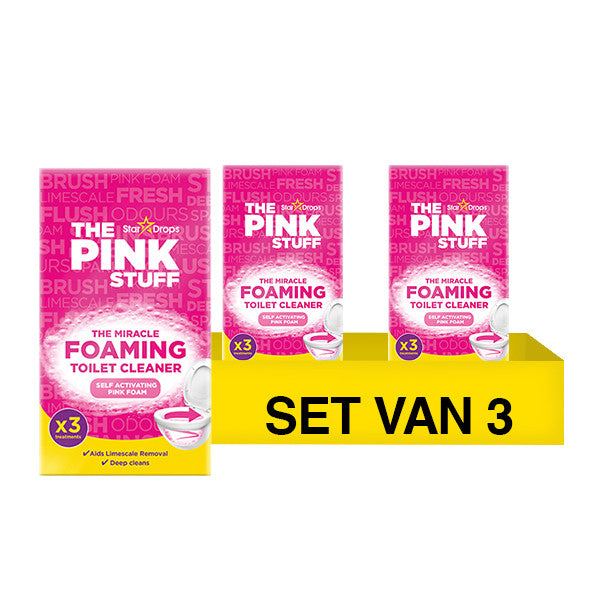The Pink Stuff | The miracle foaming toilet powder | Toilet cleaner powder | 9 x 100 gram