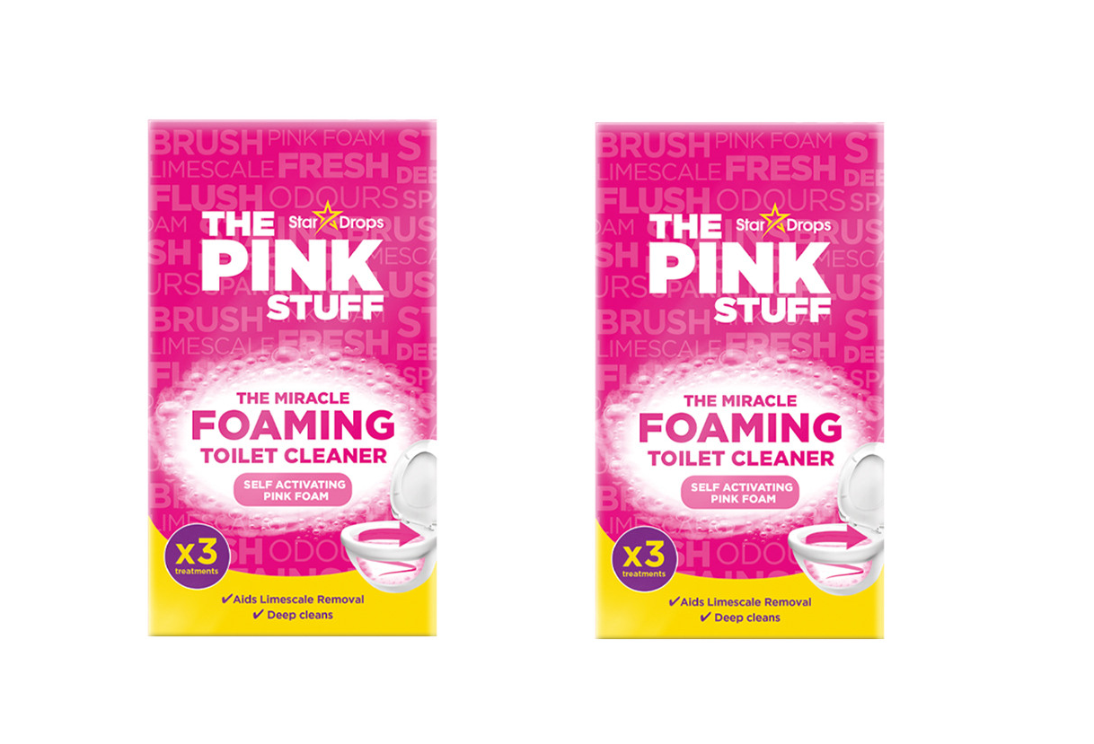 The Pink Stuff | Čudežni penasti prašek za stranišče | Prašek za čiščenje stranišč | 6 x 100 gram