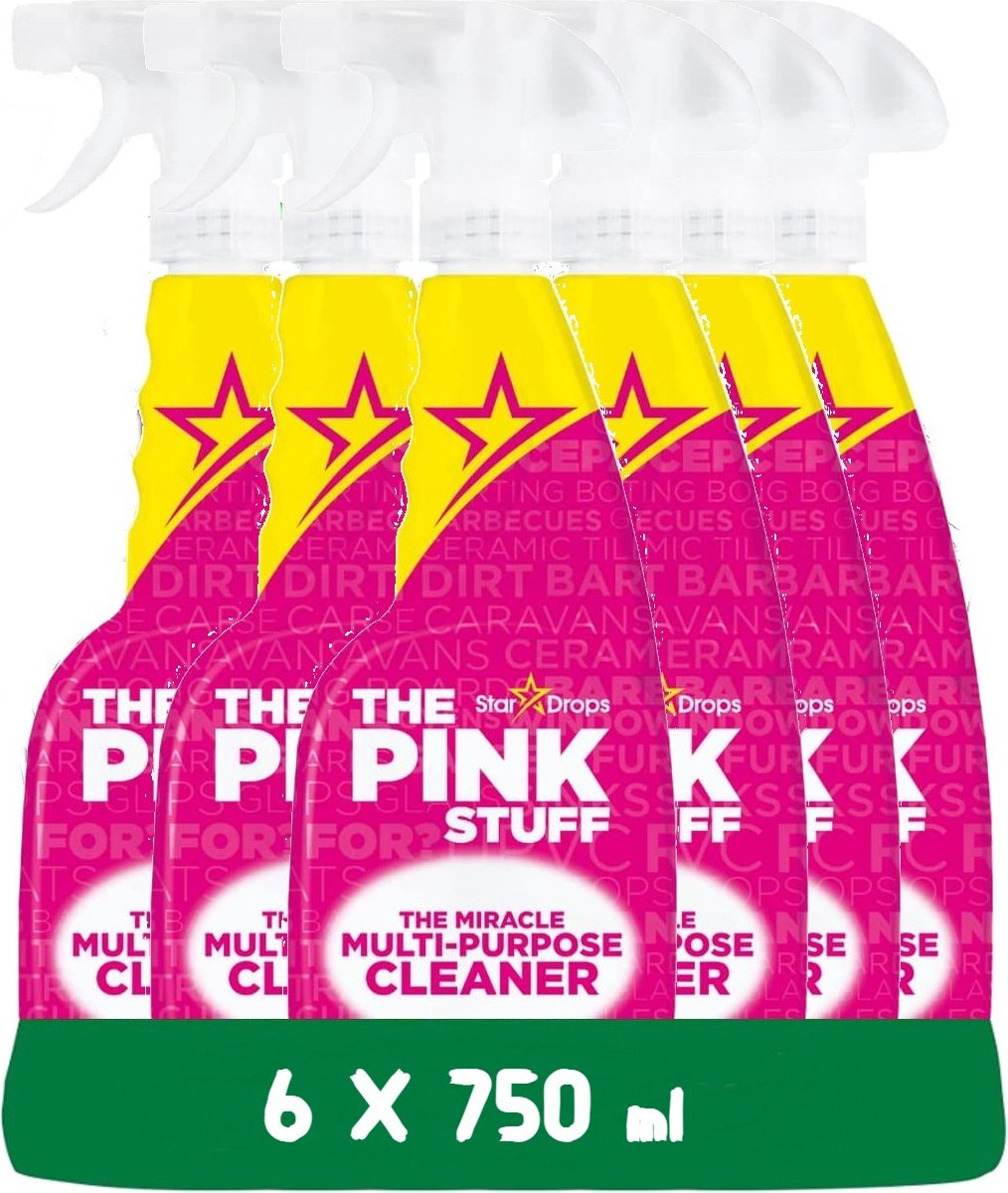 The Pink Stuff All-Purpose Cleaner Spray - 6 x 750 ml value pack - Environmentally friendly