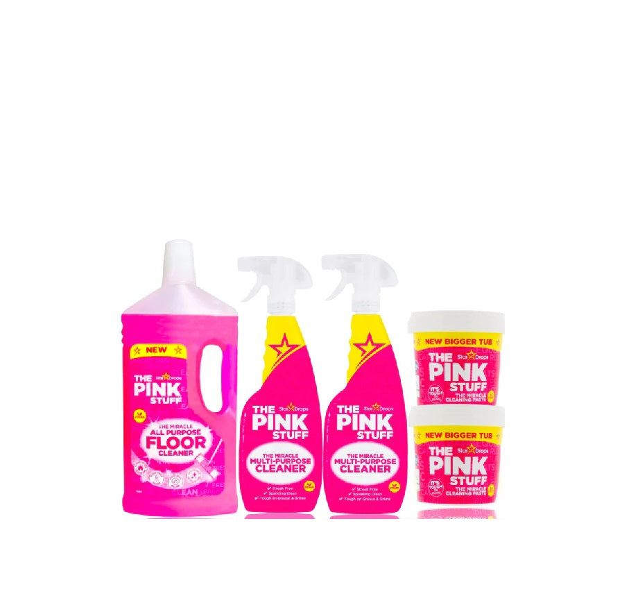 The Pink Stuff - Living Room Set including floor cleaner, all-purpose cleaner, wonder paste