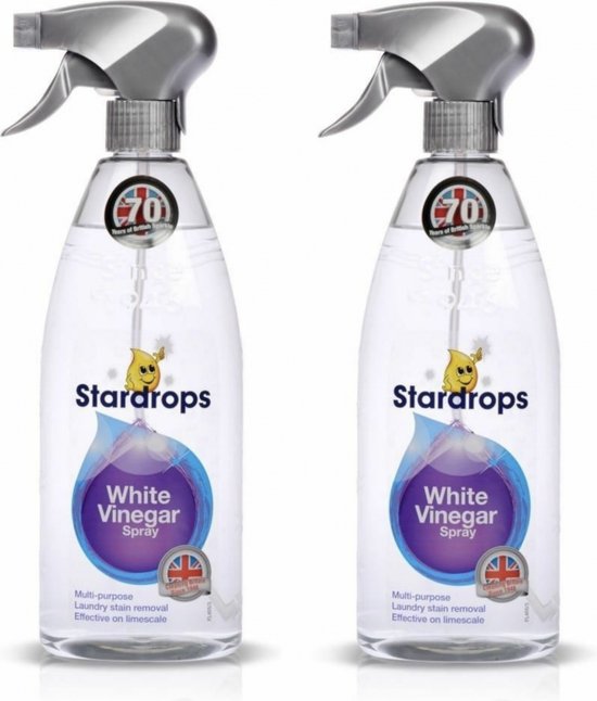 STARDROPS - 2x 750ml - Bijeli ocat u spreju - Čudesni deterdžent - Čudesno sredstvo za čišćenje - Pink Stuff - Čudesna tekućina