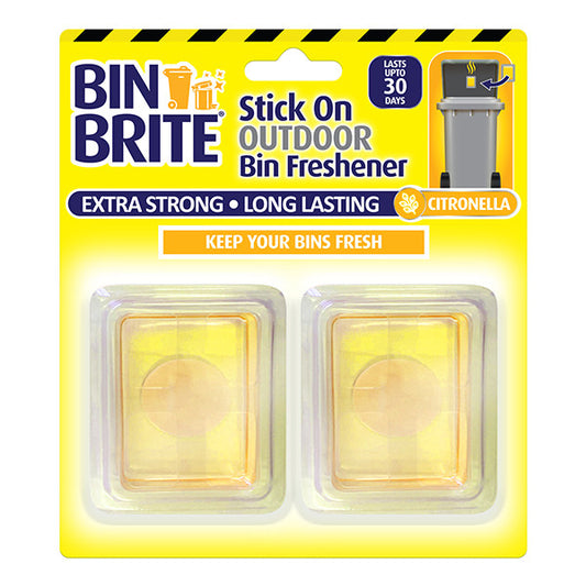 Bin Brite Stick On Container Verfrisser -  Vuilnisbak Geurverwijderaar - Citronella 2 Stuks - ViralCleaning