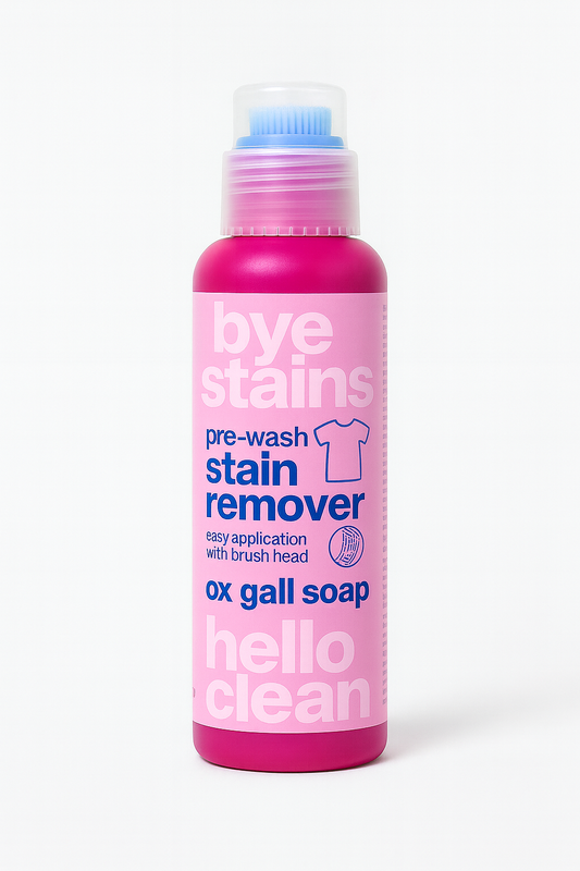 TikTok Bye Taches Détachant Avant Lavage – Savon de Bile d'Ox (avec tête de brosse)