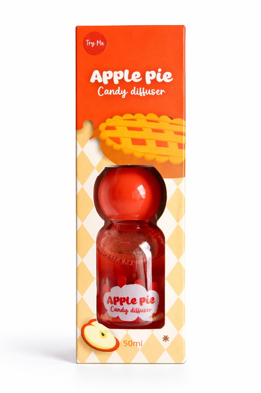 Difuzor Parfum Apple Pie Candy 50ml – Difuzor cu Parfum Dulce de Plăcintă cu Mere – Difuzor Aromă pentru Cameră, Dormitor și Living