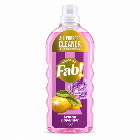 Fabulosa Nettoyant Multi-Usages Citron Lavande 1000 ml – Nettoyant Universel Concentré au Parfum Frais de Citron-Lavande
