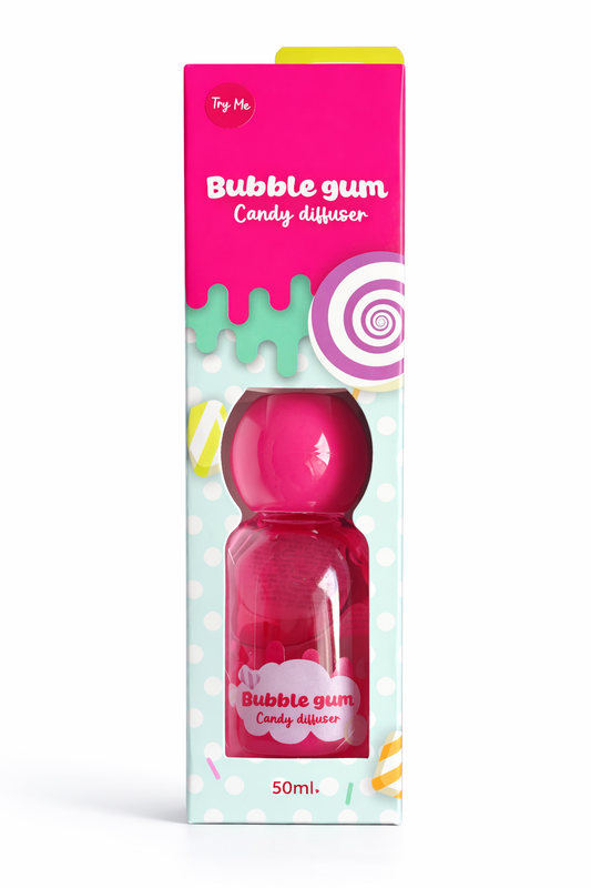 Difuzor Parfum Bubble Gum Candy 50ml – Difuzor de Parfum pentru Casă – Difuzor Aromă Bubblegum Dulce – Difuzor cu Parfum Candy