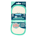 Minky M Chiffon Tampon de Nettoyage – Blanc avec Bord Turquoise (Pouvoir de Nettoyage 3-en-1)