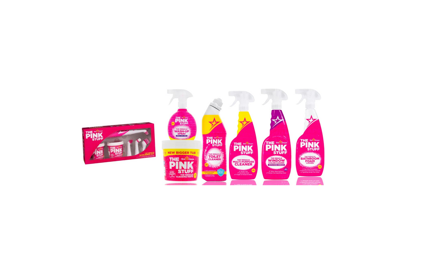 Pink Stuff Čudežni čistilni komplet + Pink Stuff Mega set