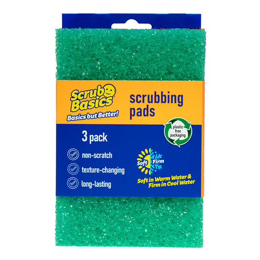 Tampons à récurer Scrub Daddy Scrub Basics – Lot de 3 – Tampons à récurer puissants pour la cuisine et la salle de bain