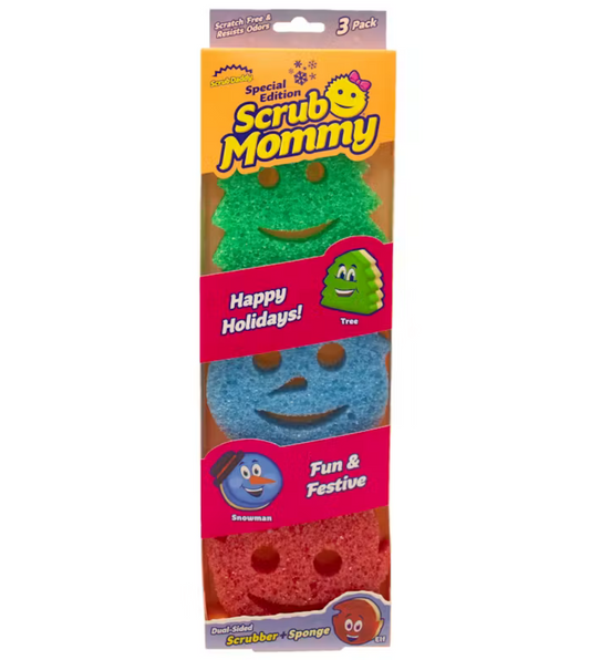 Scrub Daddy Scrub Mommy Christmas 3-Pack - božične gobice