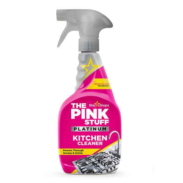 The Pink Stuff Platinum Nettoyant Cuisine 750 ml – Spray Puissant contre la Graisse, la Saleté et les Dépôts