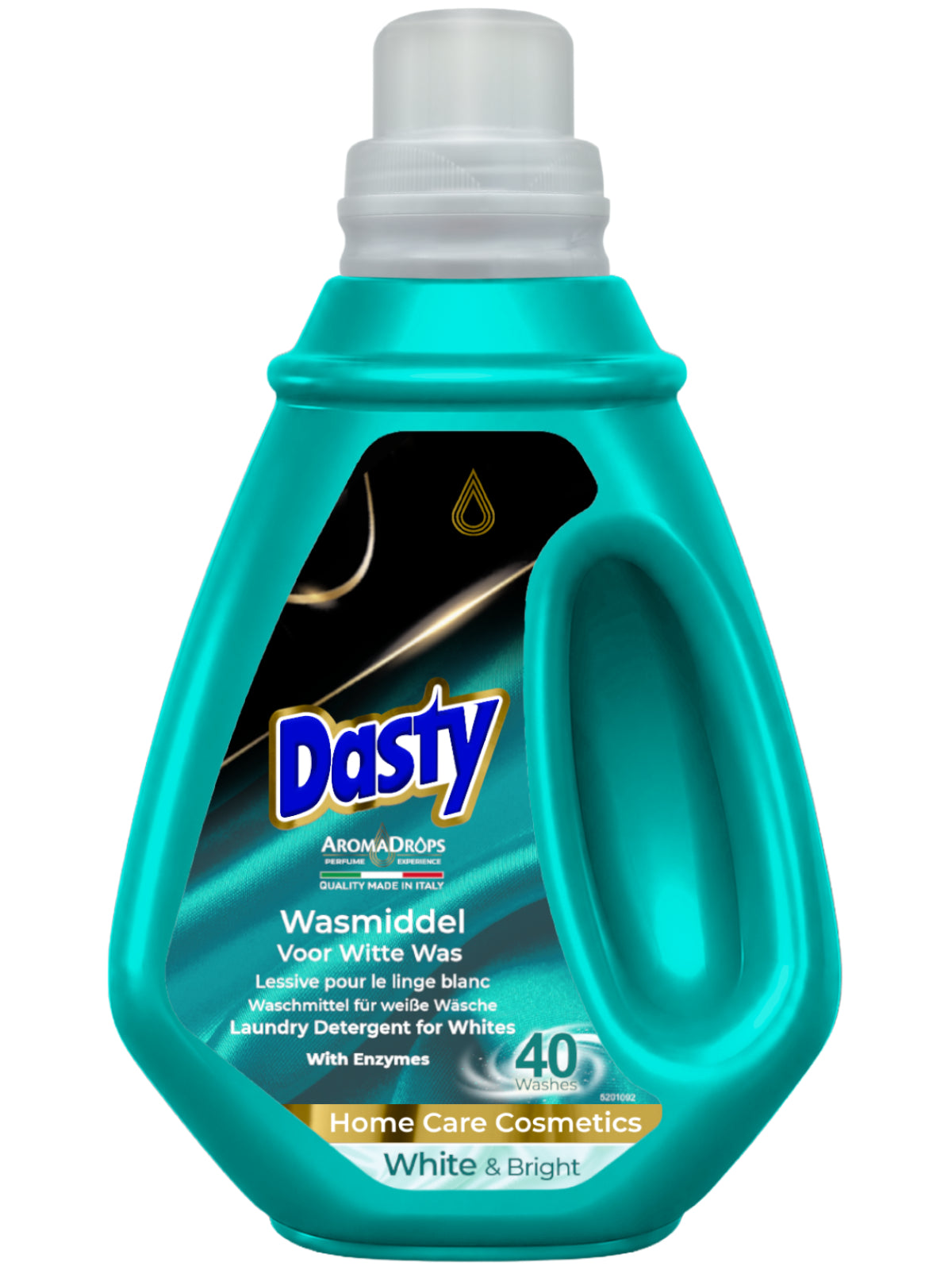 Detergente líquido Dasty White & Bright – Ropa blanca – 1,5 litros – 40 lavados