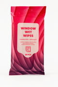Üvegtisztító törlőkendők, 25 db – Window Wet Wipes ablakokhoz, tükrökhöz és üvegfelületekhez – Csíkmentes üvegtisztító kendők