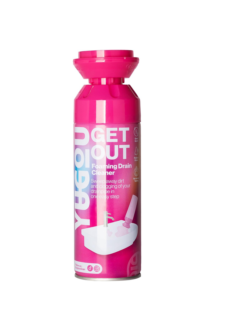 Yugou Nettoyant Mousse pour Canalisations Get Out – Mousse Déboucheur – Déboucheur pour Évier, Douche & Baignoire – Élimine Cheveux, Graisse & Obstructions