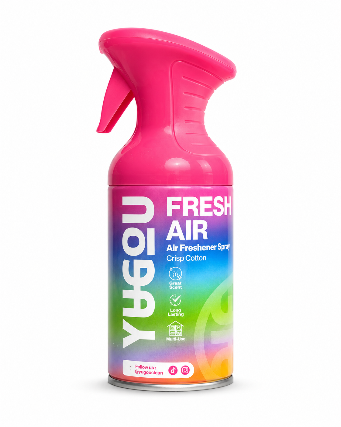 YUGOU Fresh Air Freshener Spray Crisp Cotton 250ml – Luchtverfrisser Spray voor Huis, Toilet en Auto