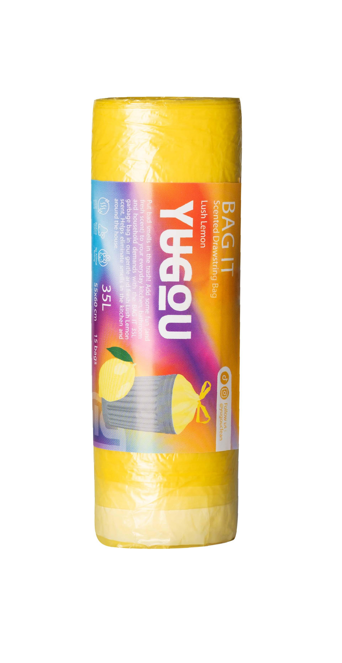 Yugou vreče za smeti z vonjem Lush Lemon - 35 litrov