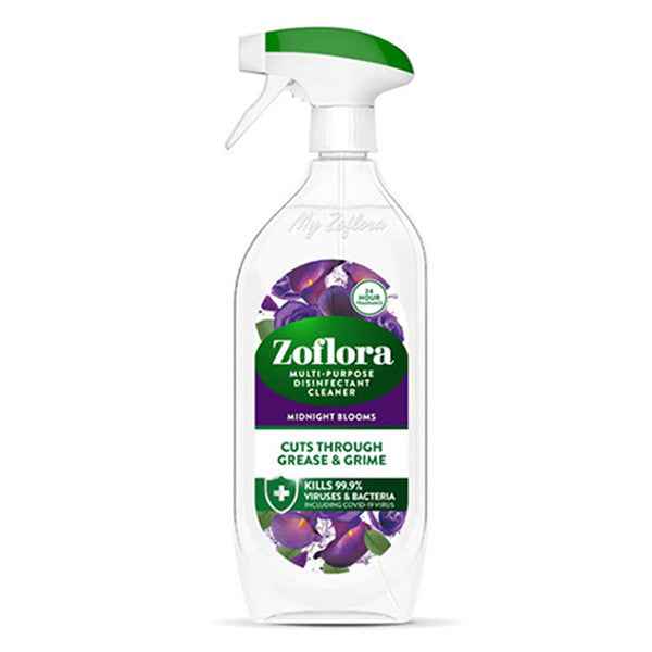 Zoflora Allesreiniger Multi-Purpose Spray Midnight Bloom 800 ml – Desinfecterende Luchtige Allesreiniger met Bloemige Ambergeur