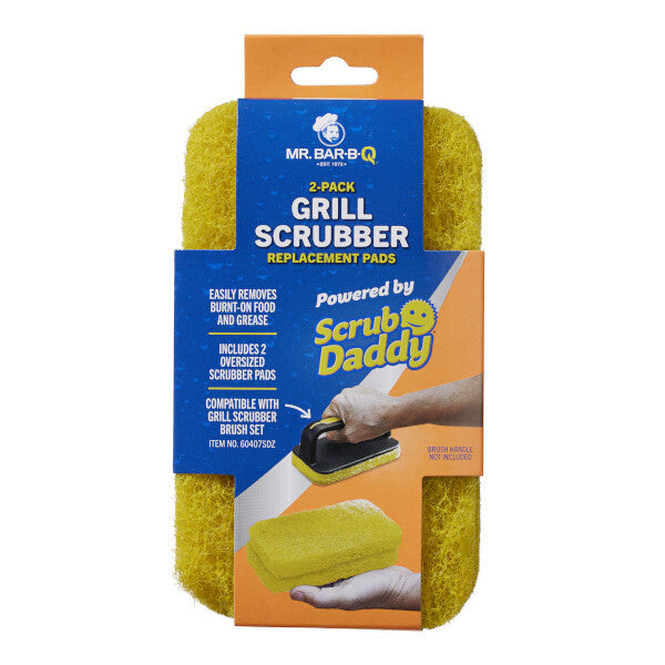 Scrub Daddy MR. BAR-B-Q Harjasienet täyttöpakkaus 2 kpl – BBQ-harjasienet grillille, grillipellille ja paistinpannulle