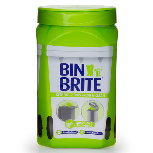Bin Brite Trash Can Refresher Powder – Citronella & Lemongrass | Odor Eliminator & Moisture Absorber
