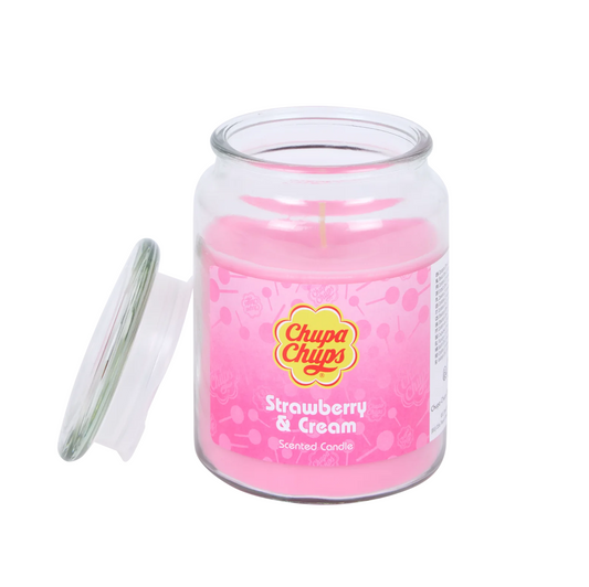 Chupa Chups Bougie Parfumée 85g - Fraise & Crème