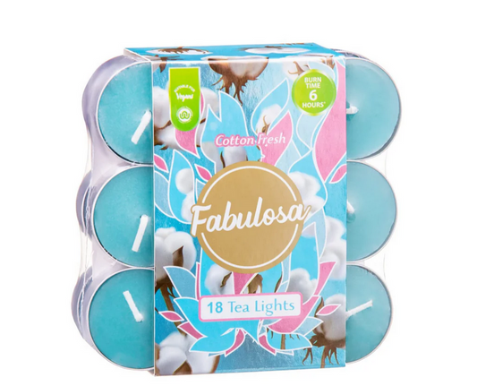 Fabulosa Свещник - Восъчна свещ Котон Фреш - 18 броя - Лимитирана серия