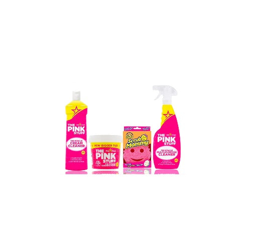 The Pink Stuff - Mon Premier Pack - 1x 850g pâte, nettoyant crème, nettoyant tout usage, scrub mommy