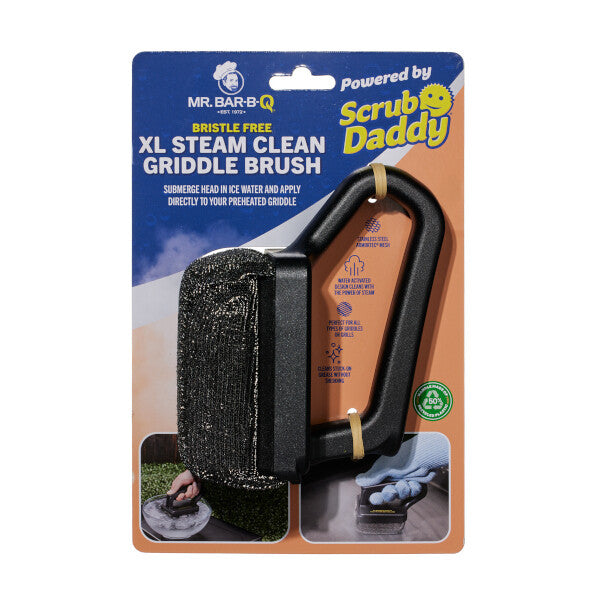 Scrub Daddy MR. BAR-B-Q XL Cepillo de Vapor para Parrilla – Cepillo Ancho para Parrilla, Plancha y Grill
